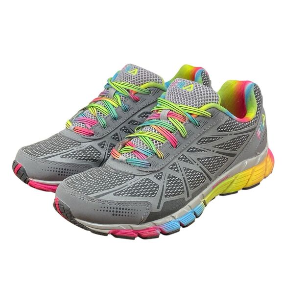 FILA Windmill Energized Women’s Sz 8 Neon Rainbow Coolmax Running Shoes (HF27) - Picture 3 of 11